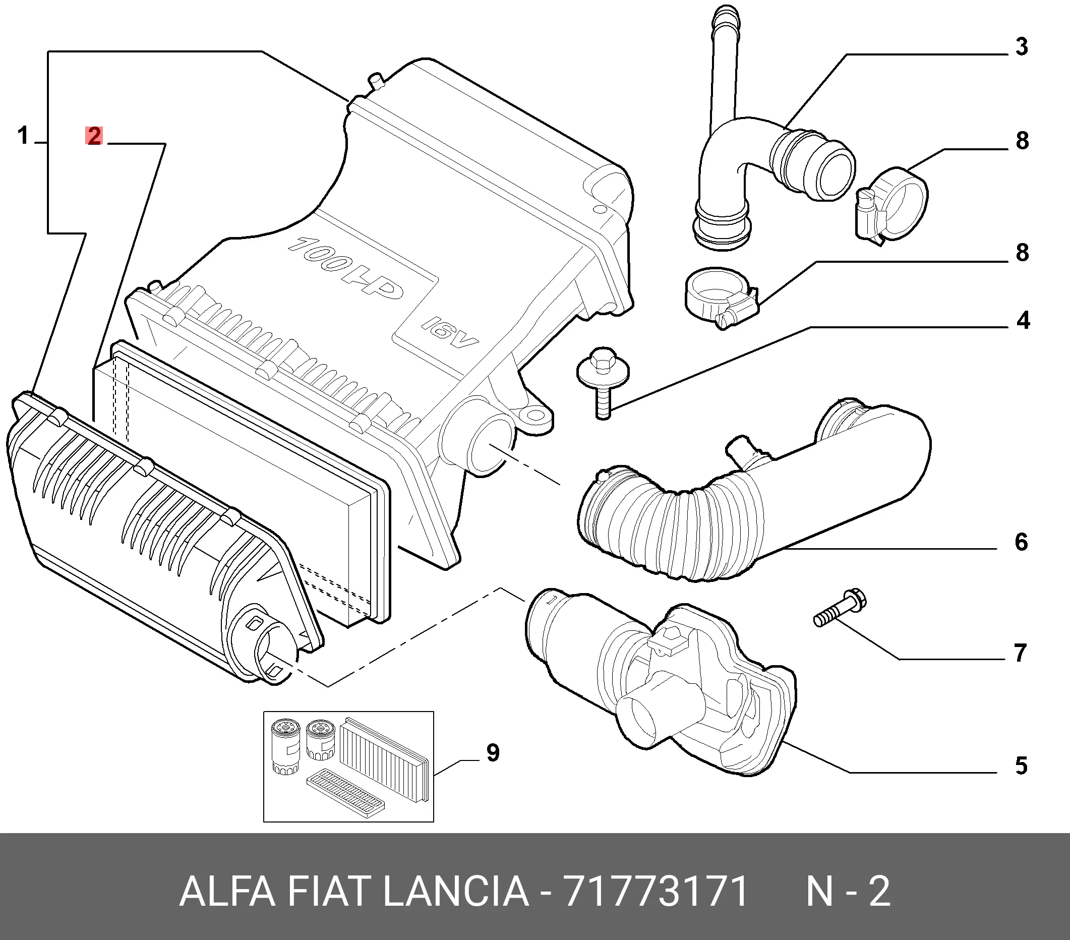 FIAT 71773171 AIR FILTER