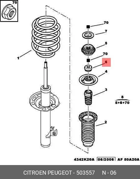 PEUGEOT 5035.57 BEARING SHOCK MOUNTING