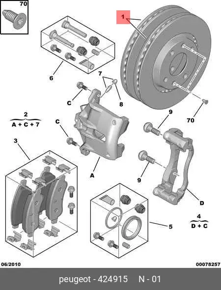 PEUGEOT 424915 ROTOR DISC