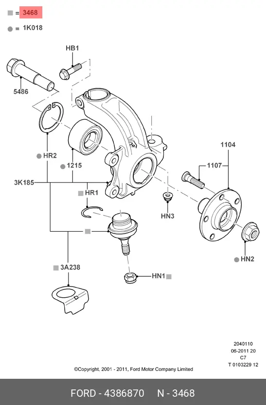 FORD 4 386 870 BALL JOINT
