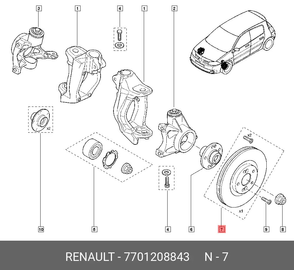 RENAULT 77 01 208 843 ROTOR DISC