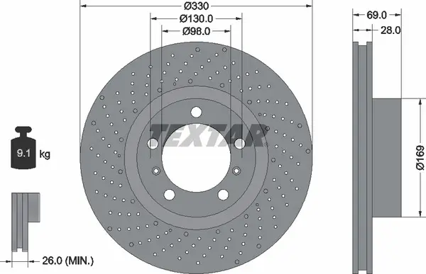 TEXTAR 92279605 ROTOR DISC