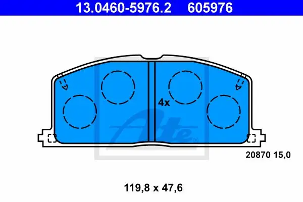 ATE 13046059762 BRAKE PADS