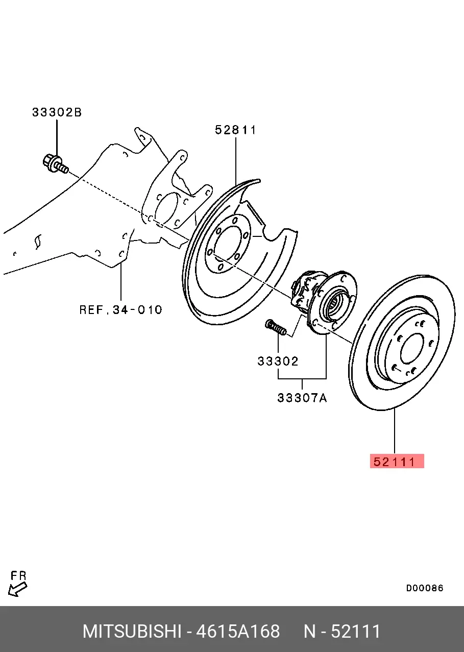 MITSUBISHI 4615A168 ROTOR DISC