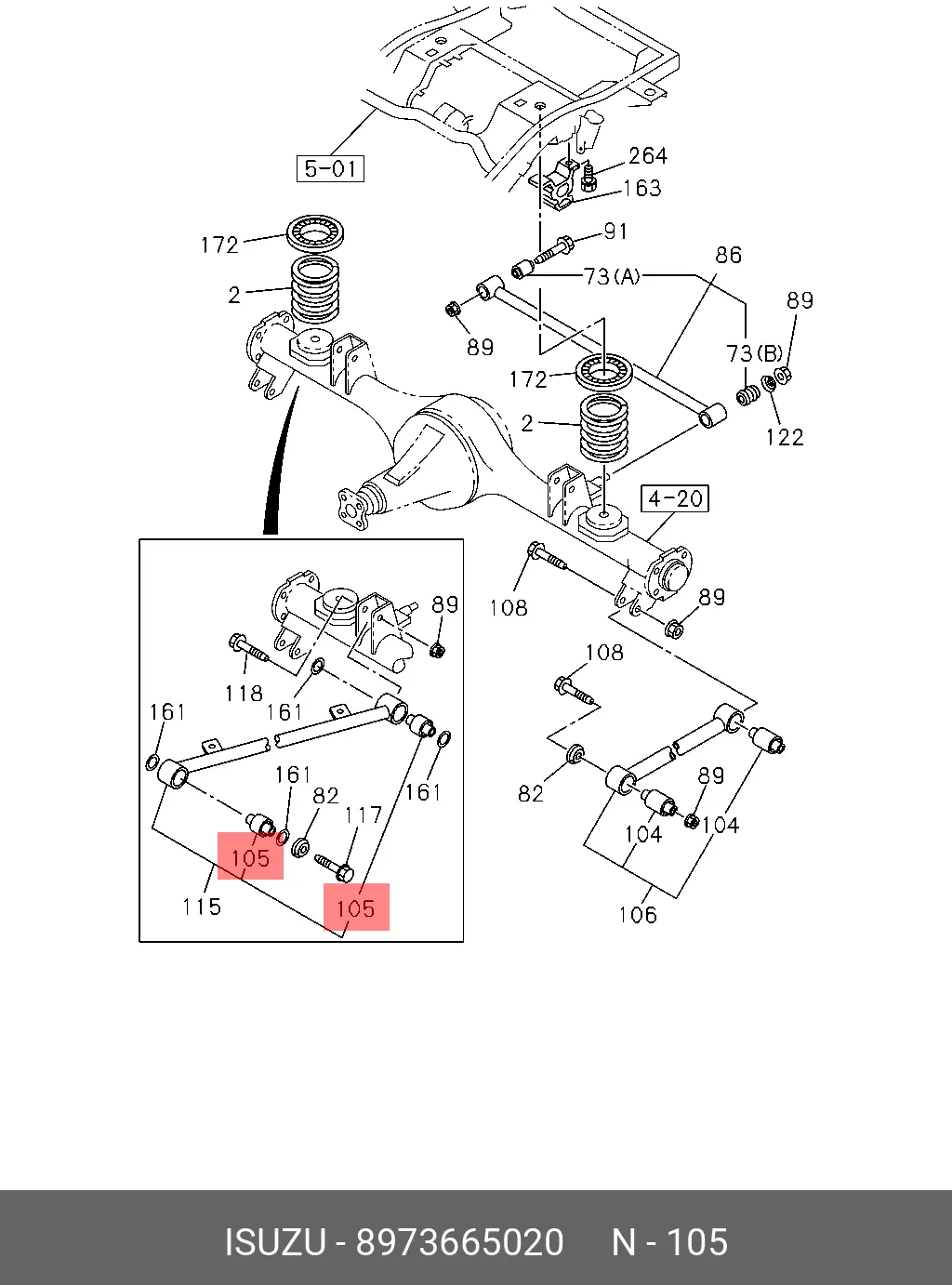 ISUZU 8-97366-502-0 BUSH, SUSPENSION