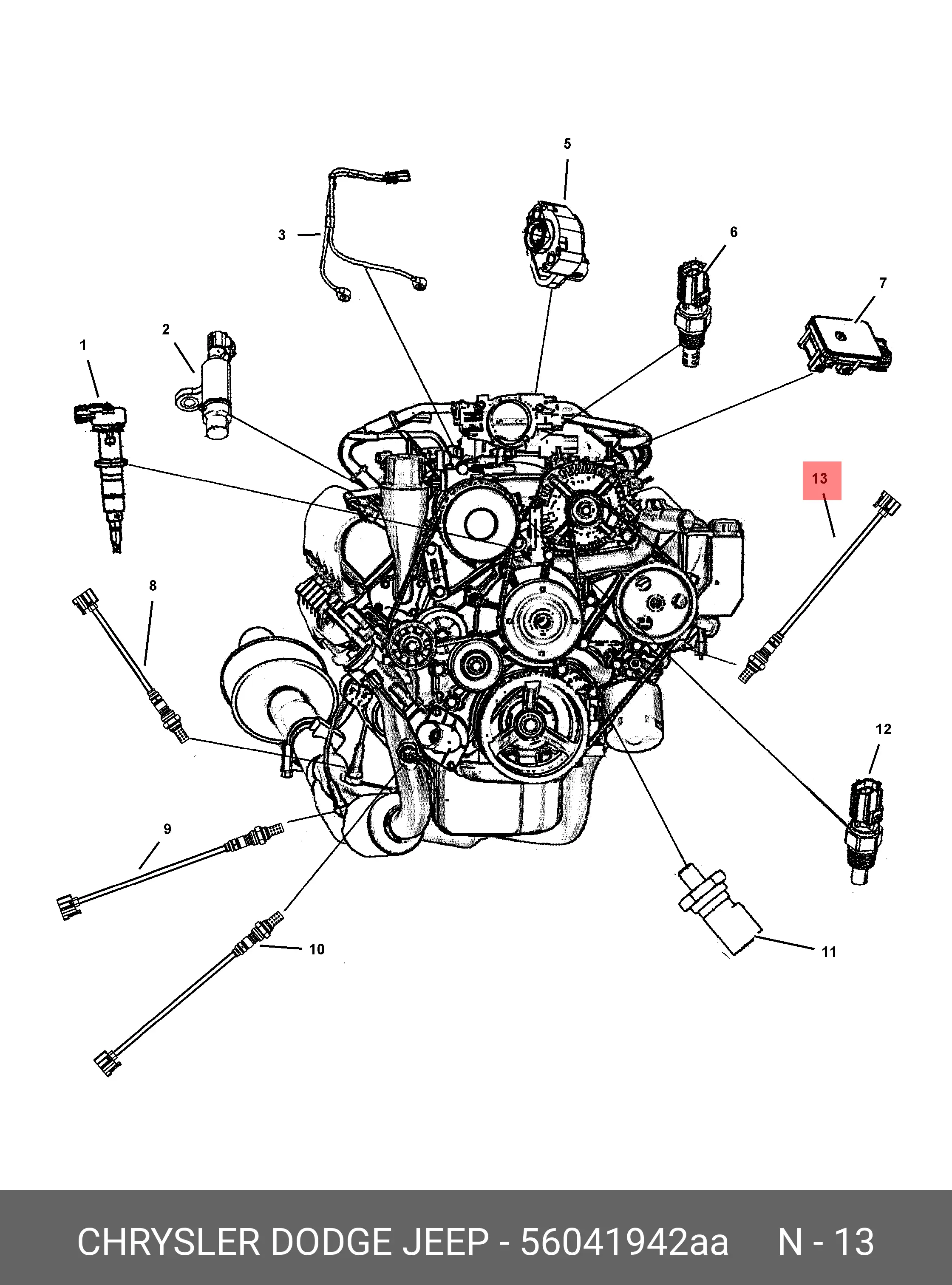 CHRYSLER 56041942AA OXYGEN SENSOR