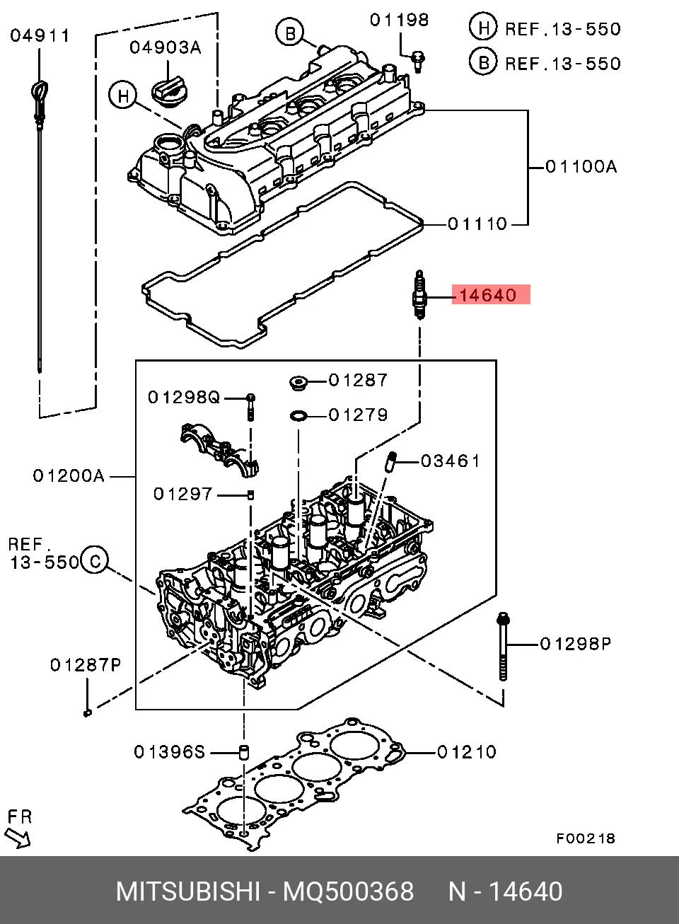 MITSUBISHI MQ500368 SPARK PLUG