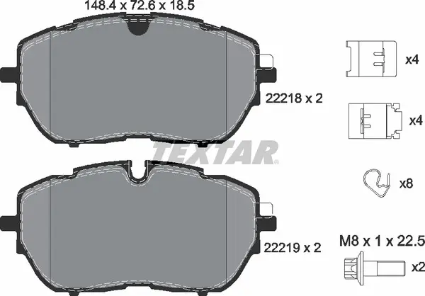 TEXTAR 2221801 BRAKE PADS