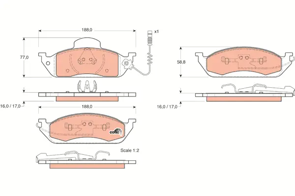 TRW GDB1378 BRAKE PADS