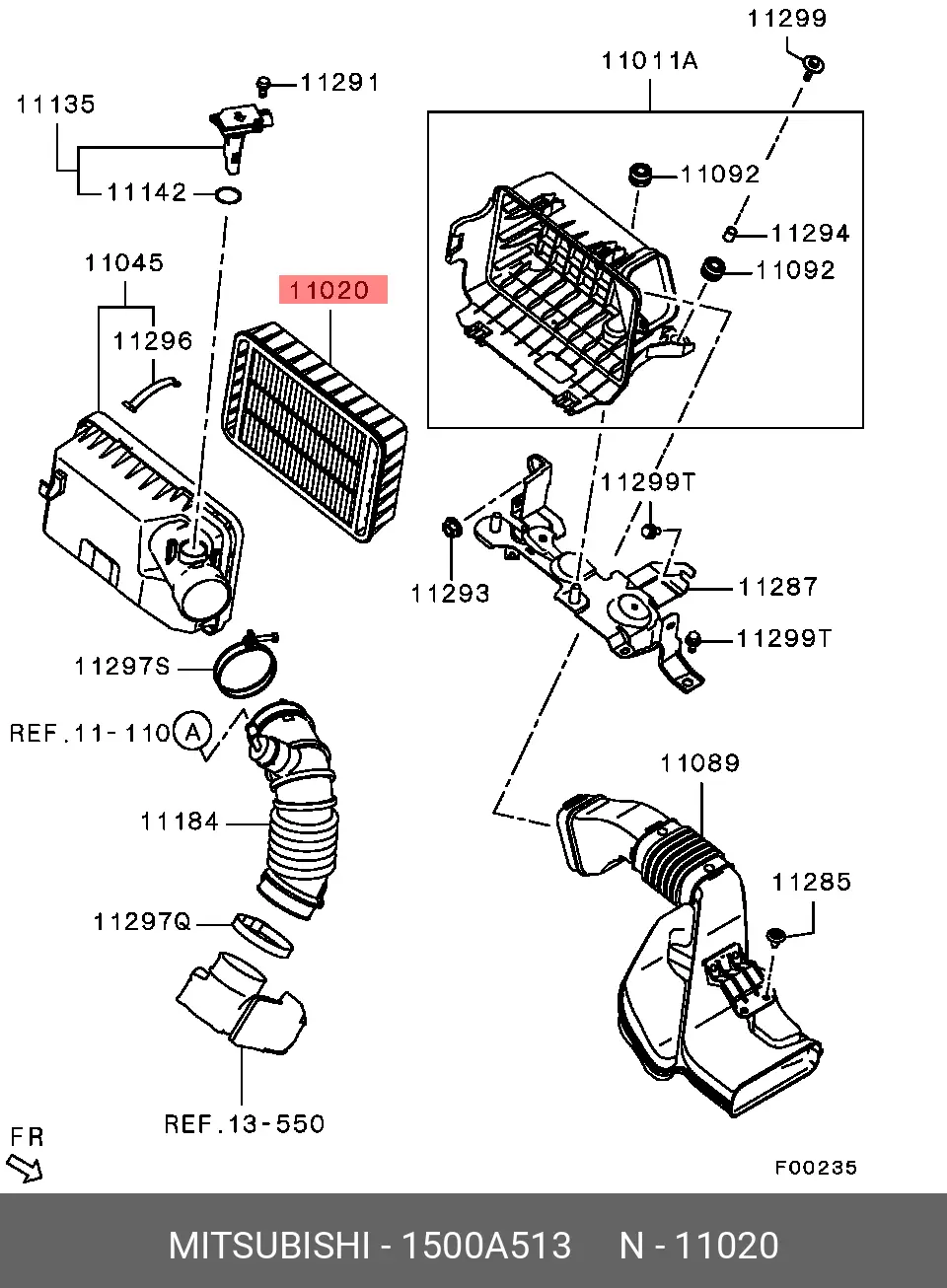 MITSUBISHI 1500A513 AIR FILTER