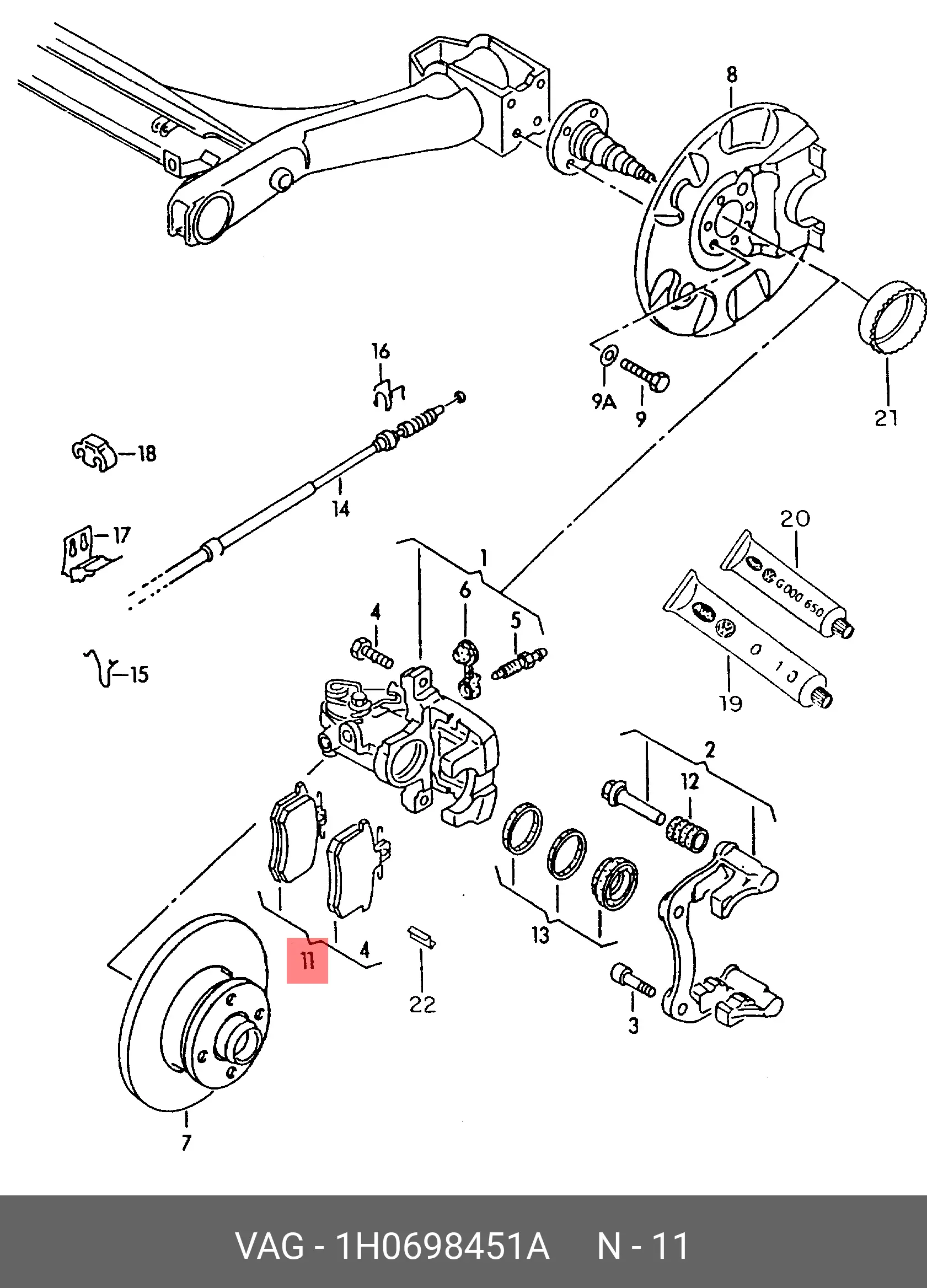 VAG 1H0 698 451 A BRAKE PADS
