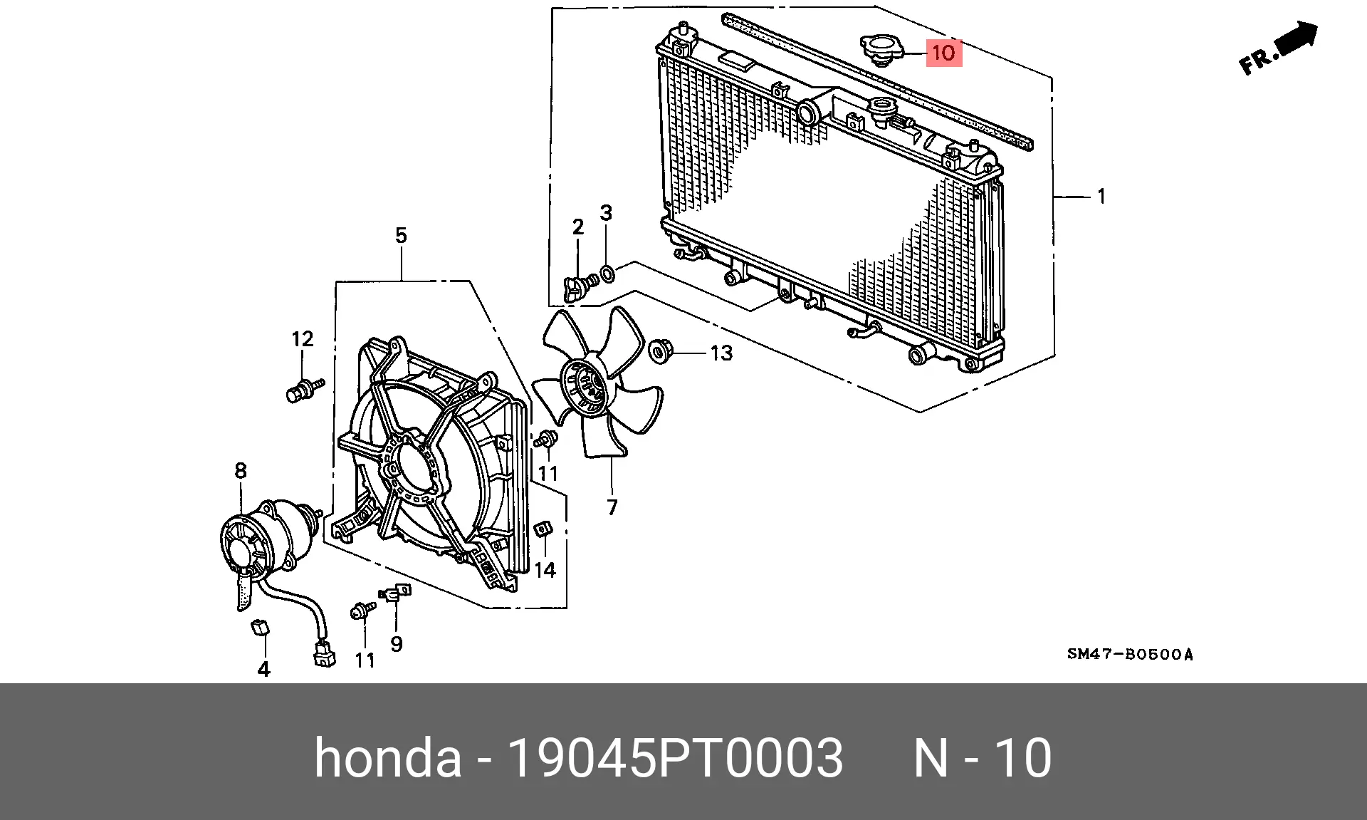 HONDA 19045-PT0-003 RADIATOR CAP