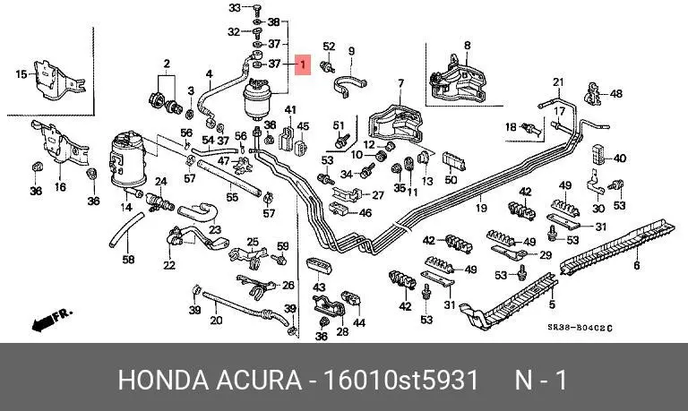 HONDA 16010-ST5-931 PETROL FILTER (INJECTOR & CARBURETOR)