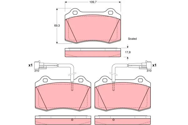 TRW GDB1392 BRAKE PADS