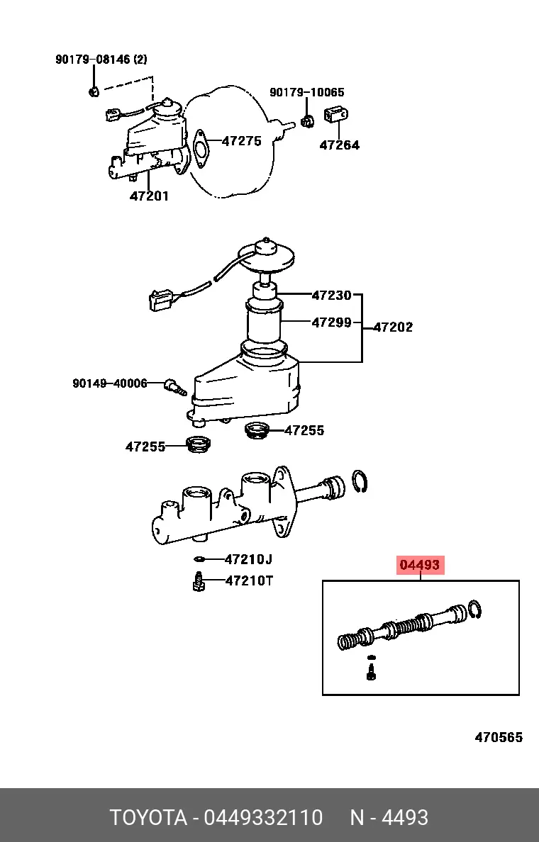 TOYOTA 04493-32110 BRAKE MASTER KIT