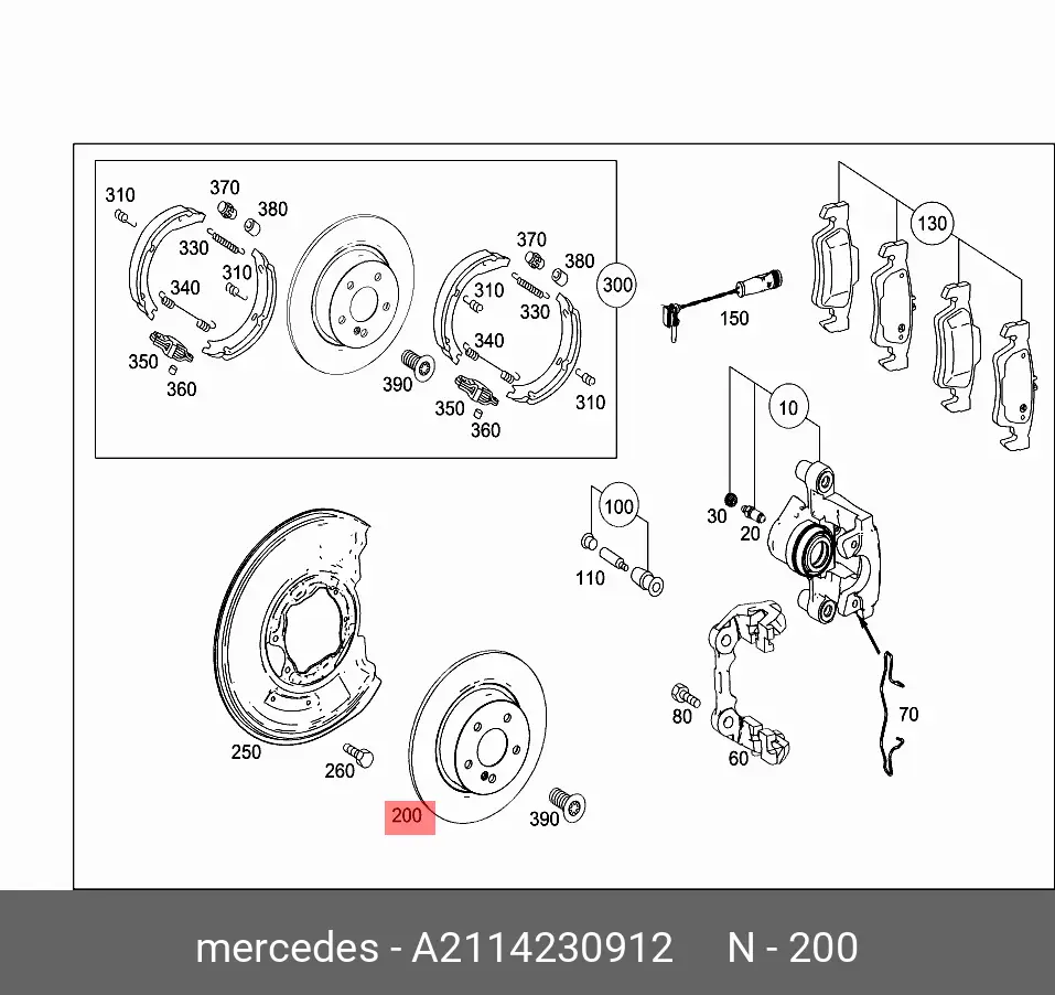 MERCEDES-BENZ A 211 423 09 12 ROTOR DISC