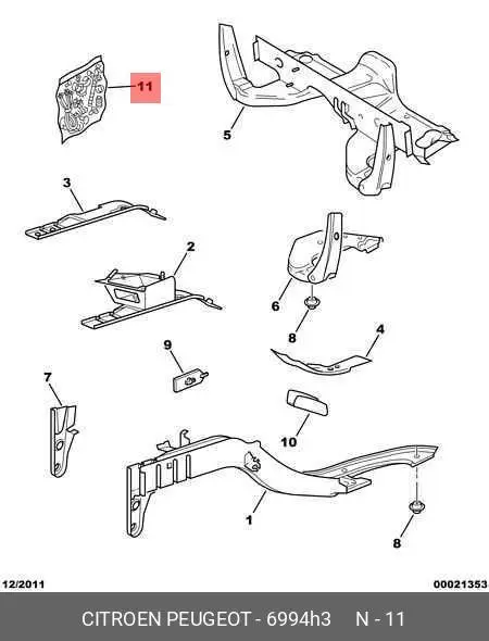 Peugeot / Citroen 00006994H3 PART