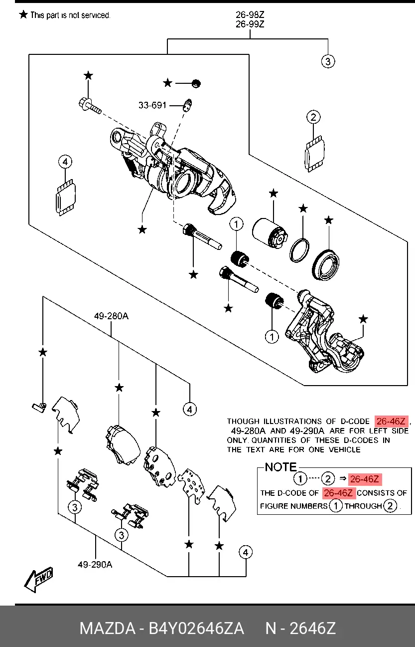 MAZDA B4Y0-26-46ZA B4Y0-26-46ZA
