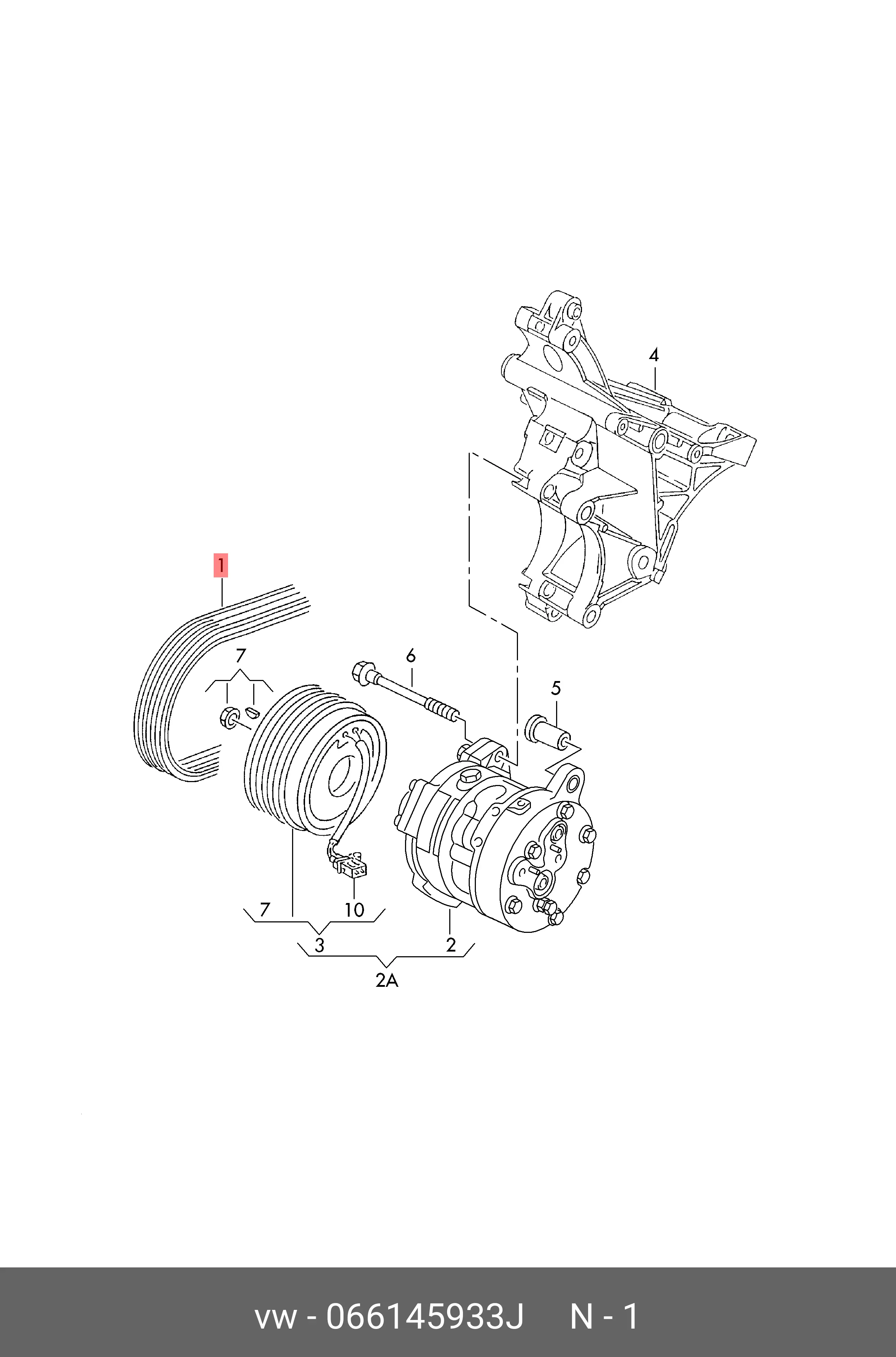 VAG 066 145 933 J MULTIRIB BELT