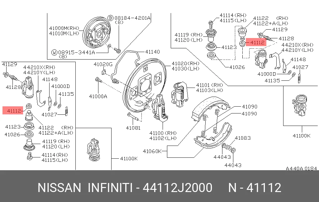 NISSAN 44112-J2000 CYLINDER CUP