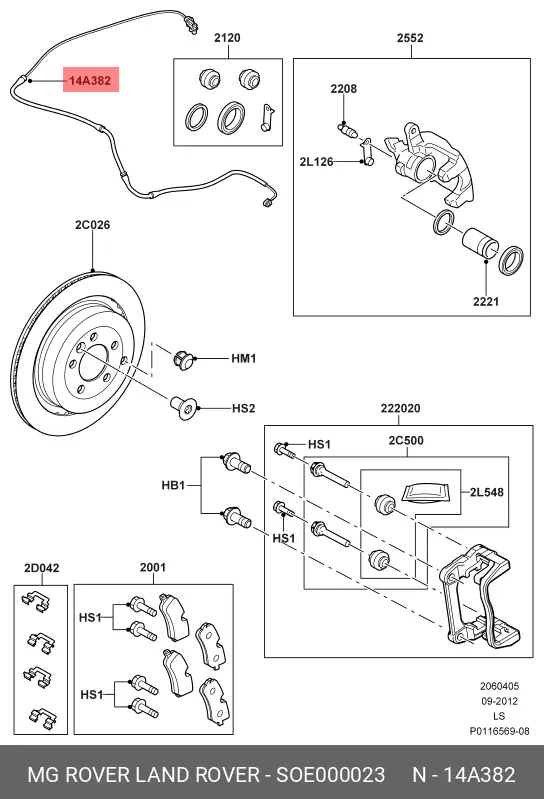 LAND ROVER SOE000023 WIRE-SENSOR