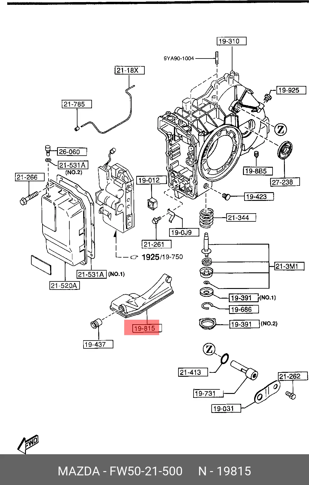 MAZDA FW50-21-500 TRANSMISSION FILTER