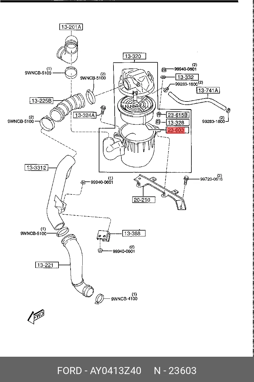 MAZDA AY04-13-Z40 AIR FILTER