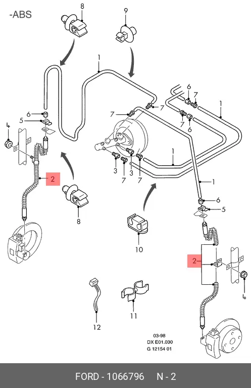 FORD 1 066 796 BRAKE HOSE