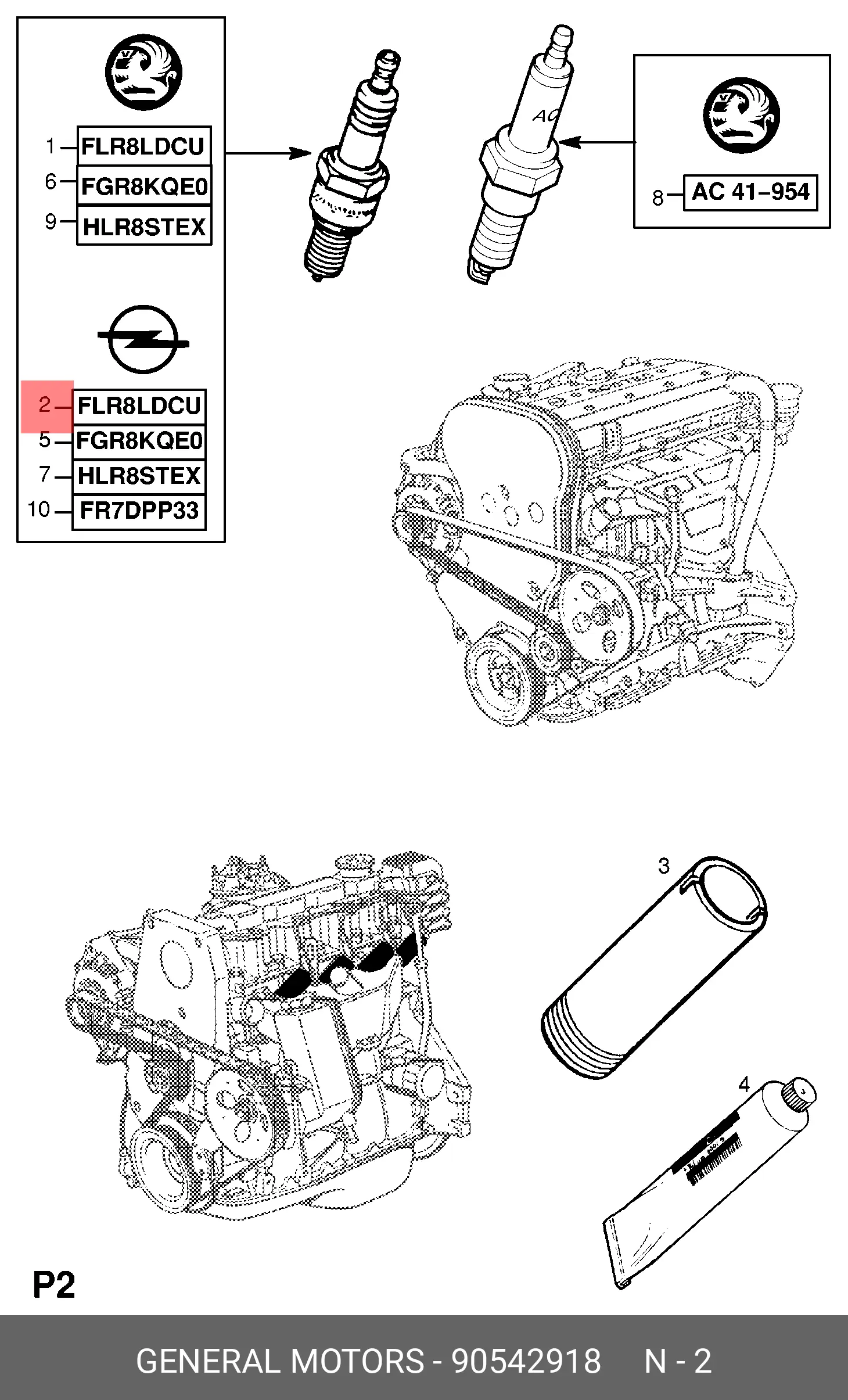 GM 90542918 SPARK PLUG