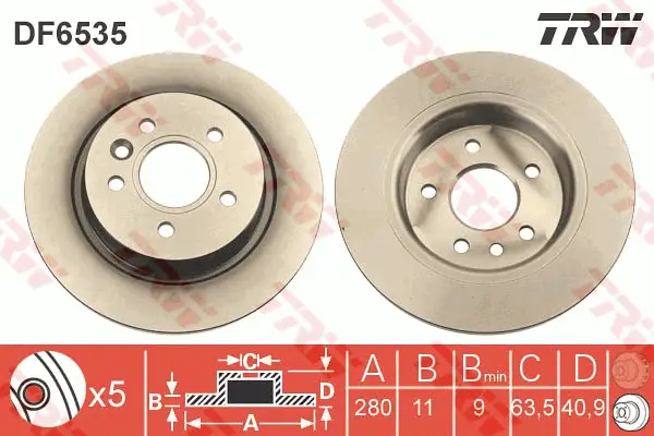 TRW DF 6535 ROTOR DISC