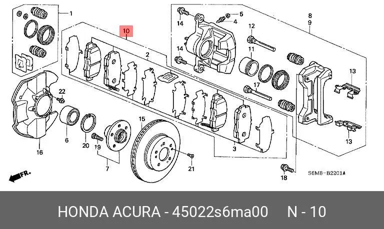 HONDA 45022-S6M-A00 BRAKE PADS