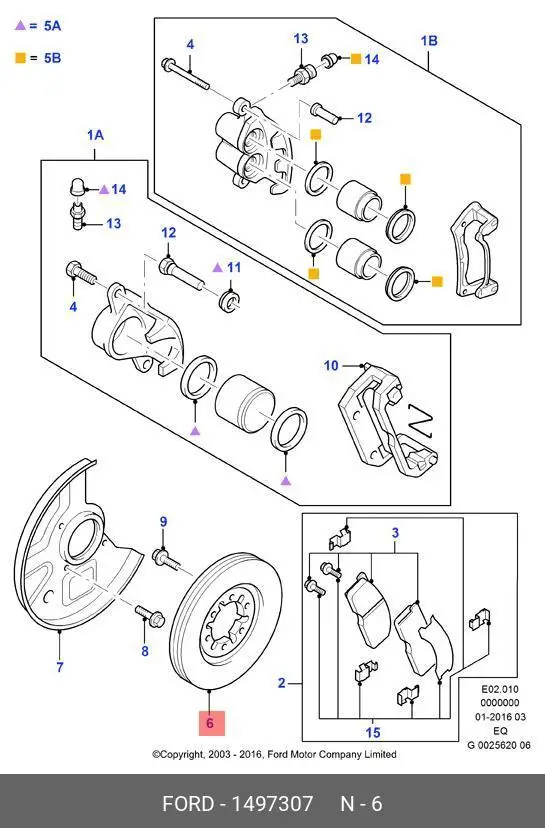 FORD 1 497 307 ROTOR DISC