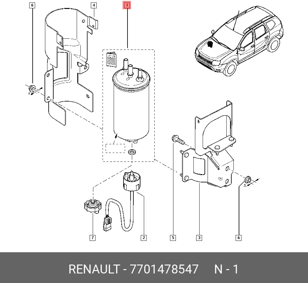 RENAULT 77 01 478 547 DIESEL FILTER (INJECTOR)