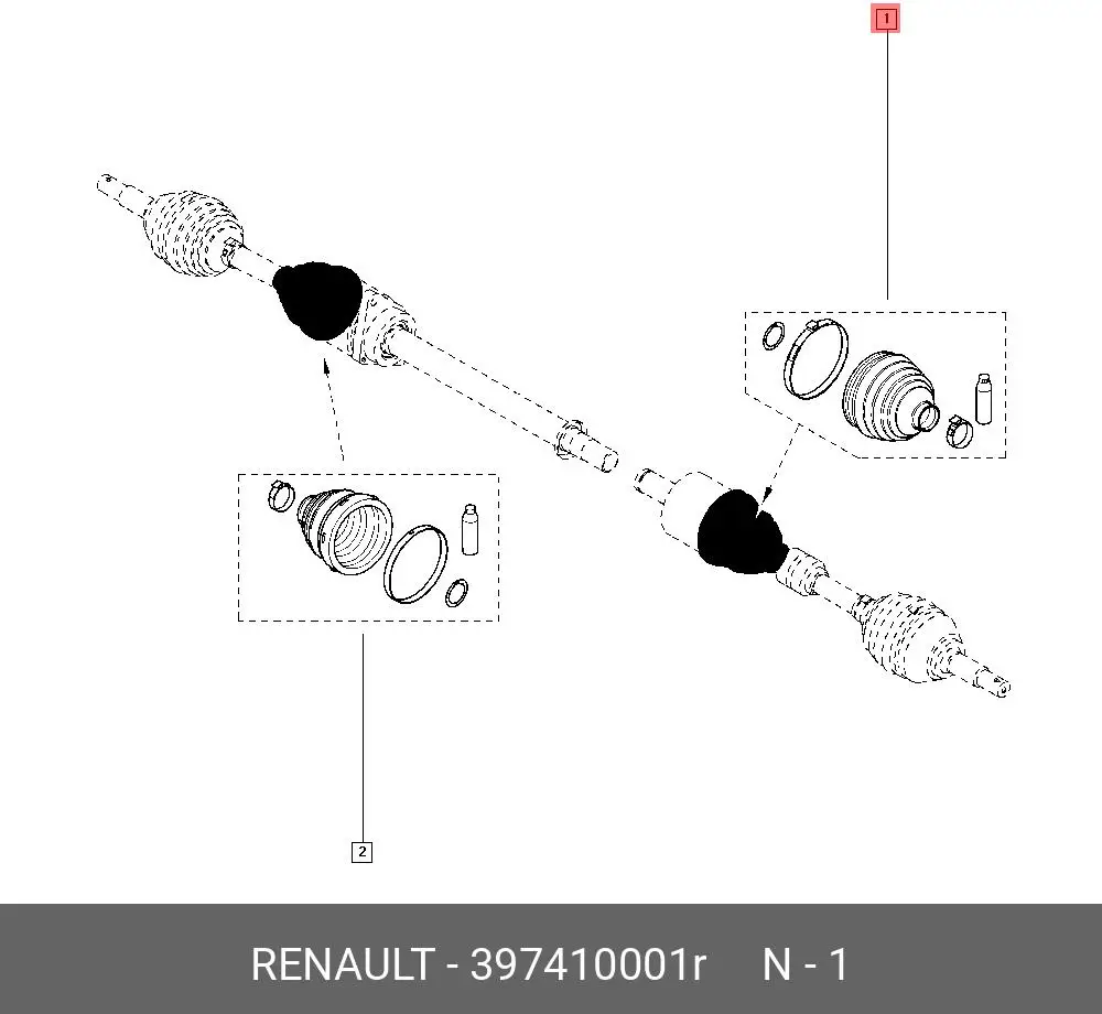 RENAULT 39 74 100 01R DRIVE SHAFT BOOT