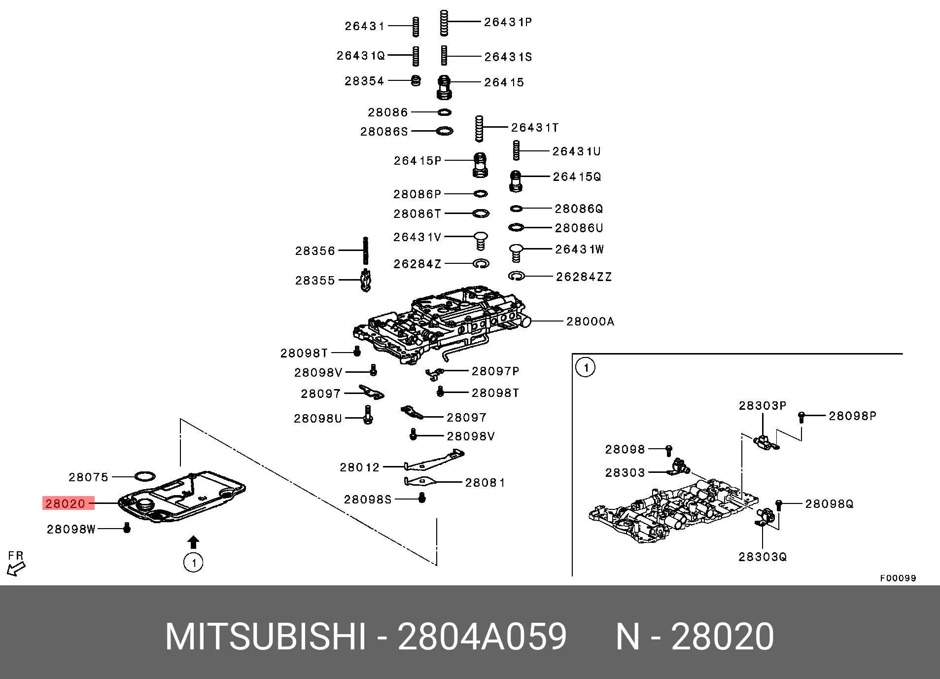 MITSUBISHI 2804A059 TRANSMISSION FILTER