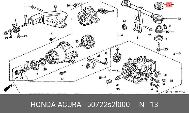HONDA 50722-S2L-000 DIFFERENTIAL MOUNTING