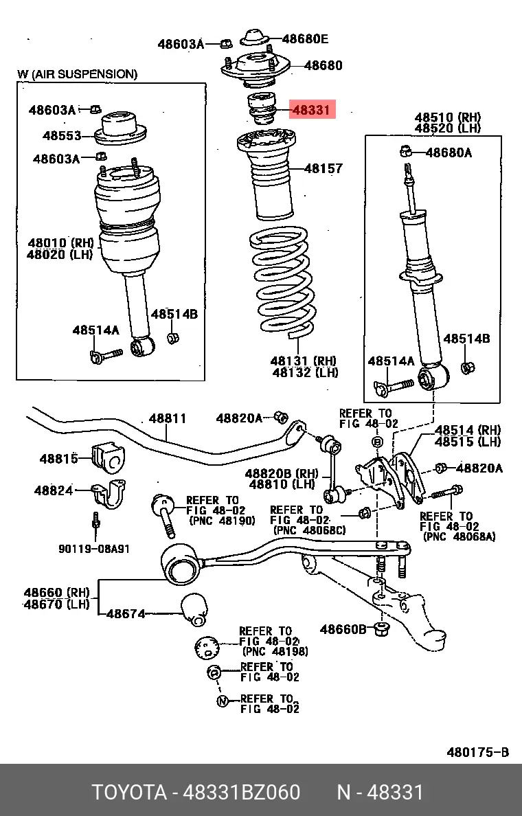 DAIHATSU 48331-BZ060 SHOCK DUST COVER