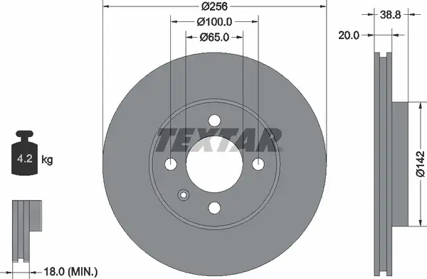 TEXTAR 92036803 ROTOR DISC