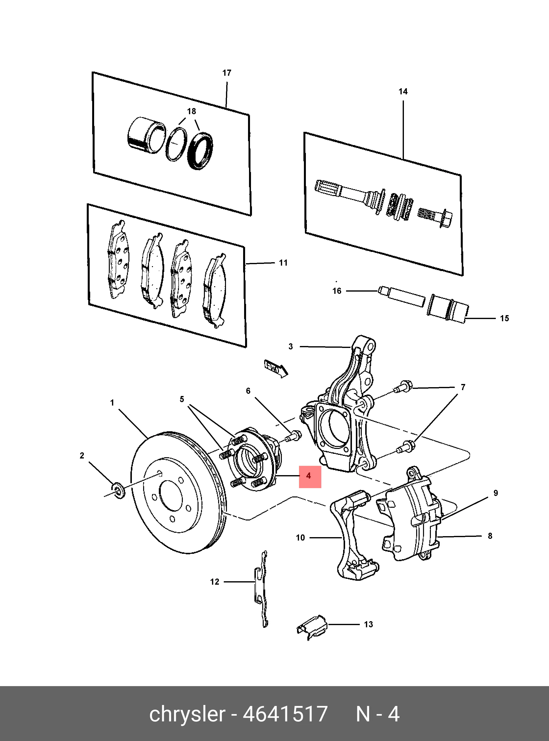 CHRYSLER 04641 517 WHEEL HUB