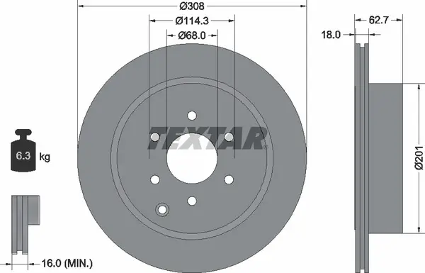 TEXTAR 92181603 ROTOR DISC