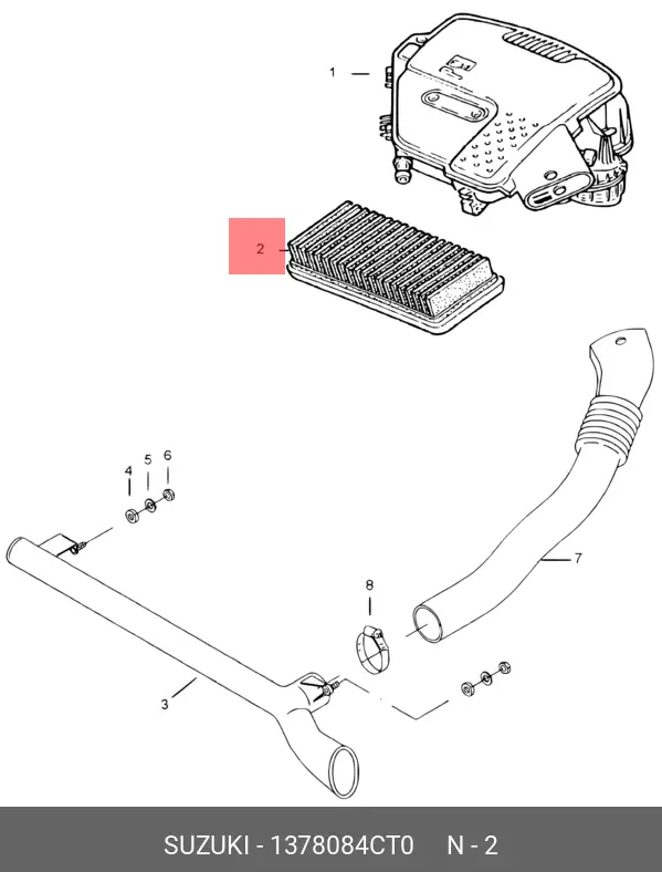 SUZUKI 13780-84CT0 AIR FILTER