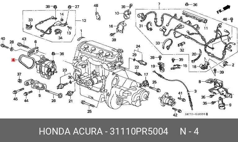 HONDA 31110-PR5-004 MULTIRIB BELT