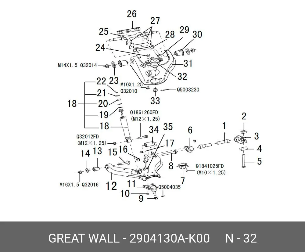 GREAT WALL 2904130AK00 BALL JOINT