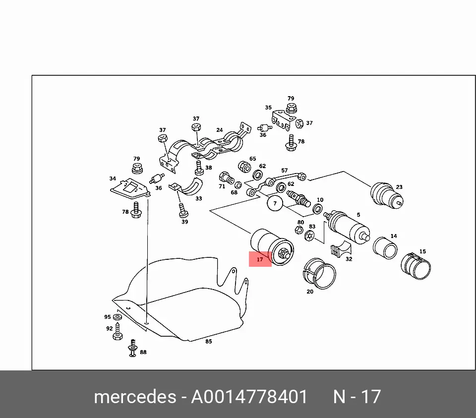 MERCEDES-BENZ 001.477.84.01 PETROL FILTER (INJECTOR & CARBURETOR)