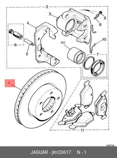 JAGUAR JLM 20617 ROTOR DISC