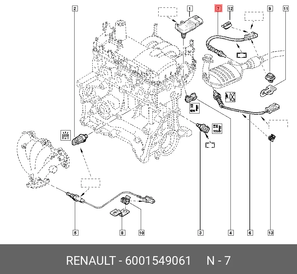DACIA 6001549061 OXYGEN SENSOR