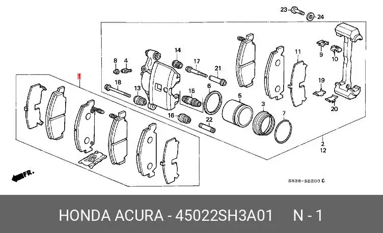 HONDA 45022SH3A01 BRAKE PADS