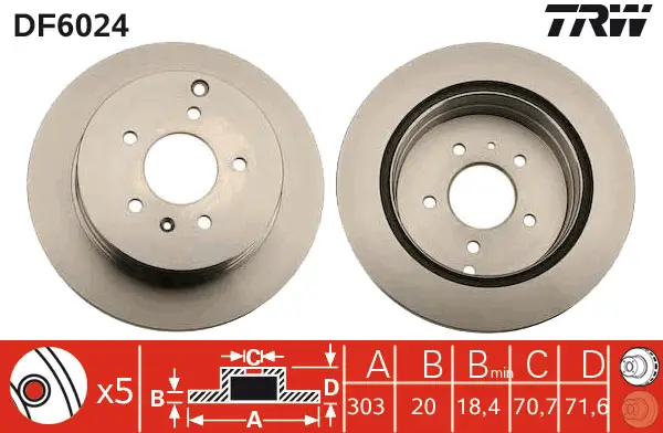 TRW DF6024 ROTOR DISC