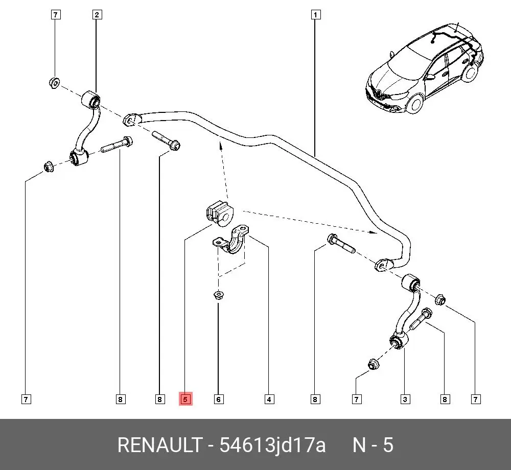 RENAULT 54 61 3JD 17A STABILIZER BUSH