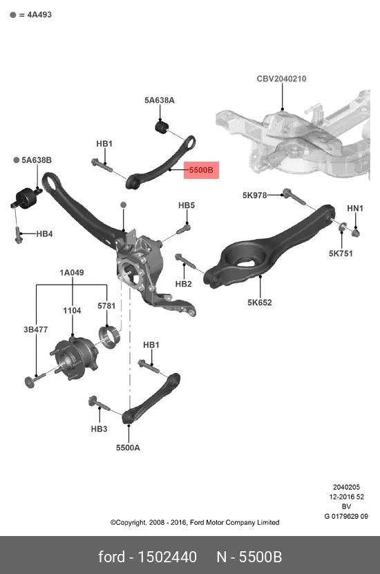 FORD 1 502 440 ROD, CONTROL
